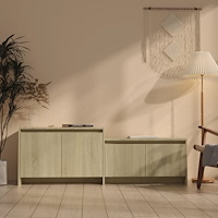vidaXL Tv-bänk sonoma-ek 146,5x35x50 cm konstruerat trä