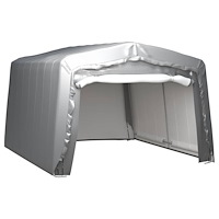 vidaXL Förvaringstält 370x370 cm stål grå
