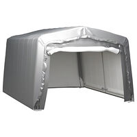 vidaXL Förvaringstält 370x370 cm stål grå