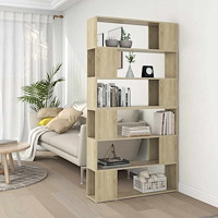 vidaXL Bokhylla/Rumsavdelare sonoma ek 100x24x188 cm