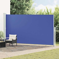 vidaXL Infällbar sidomarkis 200x500 cm blå