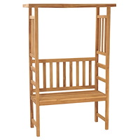 vidaXL Trädgårdsbänk med pergola 115 cm massiv teak