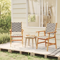 vidaXL Trädgårdsstolar 2 st massivt akaciaträ