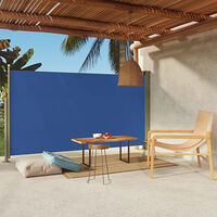 vidaXL Infällbar sidomarkis 170x300 cm blå
