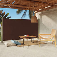 vidaXL Infällbar sidomarkis 170x300 cm brun