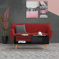 vidaXL Soffbord svart högglansig 100x49,5x43 cm konstruerat trä