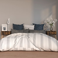 vidaXL Sängbord 2 st rökfärgad ek 40x40x56 cm konstruerat trä