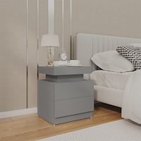 vidaXL Sängbord grå 45x35x52 cm konstruerat trä