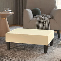 vidaXL Fotpall gräddvit 78x56x32 cm konstläder