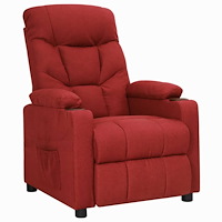 vidaXL Reclinerfåtölj vinröd tyg