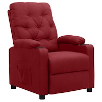 vidaXL Reclinerfåtölj vinröd tyg