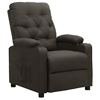vidaXL Reclinerfåtölj taupe tyg