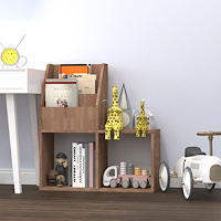 vidaXL Tidningsställ för barn sonoma-ek 71x30x78,5 cm konstruerat trä