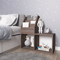vidaXL Tidningsställ för barn grå 71x30x78,5 cm konstruerat trä