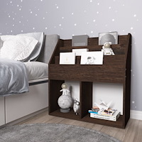 vidaXL Tidningsställ för barn rökig ek 71x30x78,5 cm konstruerat trä
