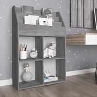 vidaXL Tidningsställ för barn betonggrå 71x30x114 cm konstruerat trä