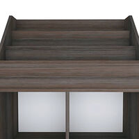 vidaXL Tidningsställ för barn grå 71x30x114 cm konstruerat trä