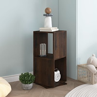 vidaXL Roterande hylla rökfärgad ek 34,5x34,5x75,5 cm konstruerat trä