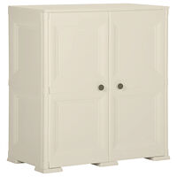 vidaXL Plastskåp 79x43x85,5 cm träimitation vaniljvit