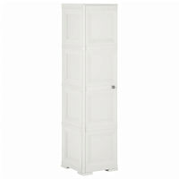 vidaXL Plastskåp 40x43x164 cm träimitation kaninvit