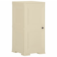 vidaXL Plastskåp 40x43x85,5 cm träimitation kaninvit
