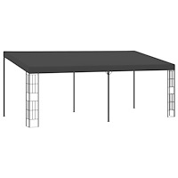vidaXL Väggmonterad paviljong 3x6 m antracit tyg