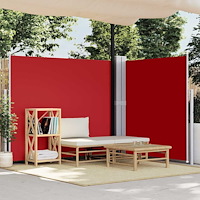 vidaXL Infällbar sidomarkis 180x600 cm röd