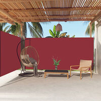 vidaXL Infällbar sidomarkis 180x600 cm röd