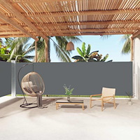 vidaXL Infällbar sidomarkis antracit 180x1000 cm
