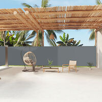 vidaXL Infällbar sidomarkis antracit 180x1200 cm