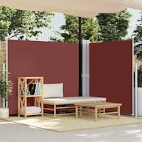 vidaXL Infällbar sidomarkis 180x600 cm brun