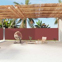 vidaXL Infällbar sidomarkis brun 180x1200 cm