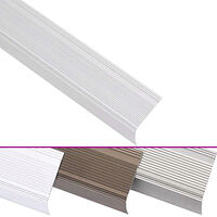 vidaXL Trappnäsor i L-form 5 st aluminium 100 cm silver