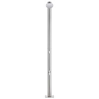 vidaXL Trädgårdsdusch med grått golv 220 cm rostfritt stål
