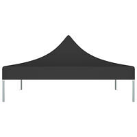 vidaXL Tak till partytält 2x2 m svart 270 g/m²