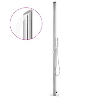 vidaXL Utedusch 220 cm rostfritt stål