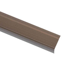 vidaXL L-formade halkskydd för trapp 5 st aluminium 100 cm brun