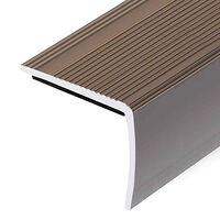 vidaXL L-formade halkskydd för trapp 5 st aluminium 100 cm brun