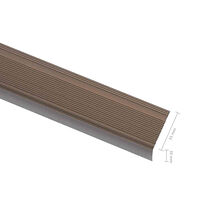 vidaXL L-formade halkskydd för trapp 5 st aluminium 100 cm brun