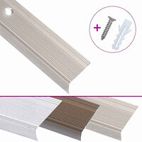 vidaXL Trappnosar i L-form 5 st aluminium 100 cm champagne