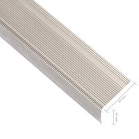 vidaXL Trappnosar i L-form 15 st aluminium 100 cm champagne