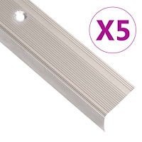 vidaXL Trappnosar i L-form 5 st aluminium 100 cm champagne