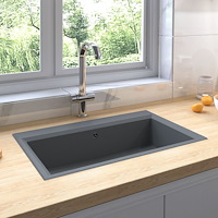 vidaXL Köksblandare Grå 790x500x193 mm Granit