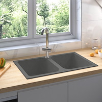 vidaXL disk Grå 760x480x184 mm Granit