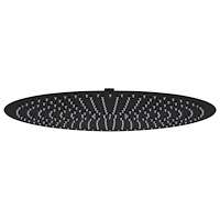 vidaXL Takduschhuvud i rostfritt stål 50 cm rund svart