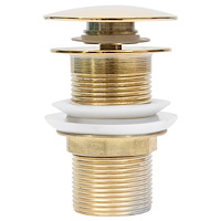 vidaXL Pop-up bottenventil utan överflödesfunktion guld 6,4x6,4x9,1 cm