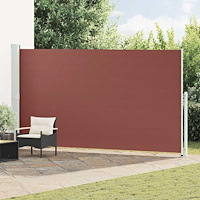 vidaXL Infällbar sidomarkis 200x500 cm brun