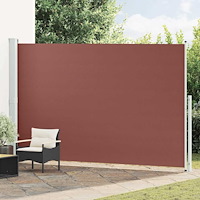 vidaXL Infällbar sidomarkis 220x514 cm brun