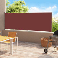 vidaXL Infällbar sidomarkis 220x500 cm brun