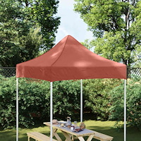 vidaXL Tak till partytält 2x2 m terrakotta 270 g/m²
